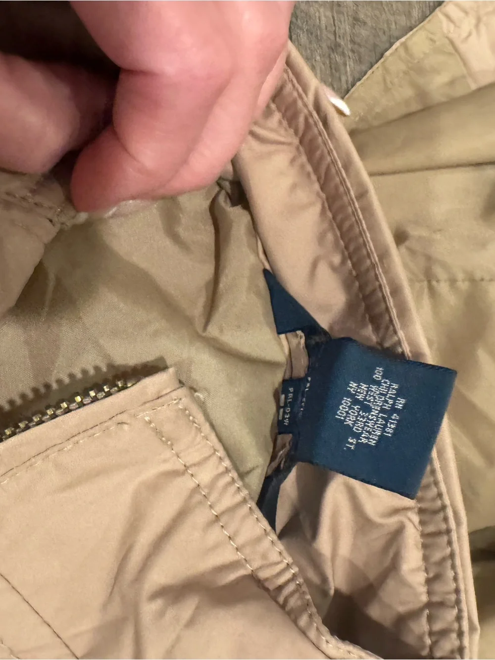 Ralph Lauren Polo Beige Lightweight Hooded Jacket  4/4T